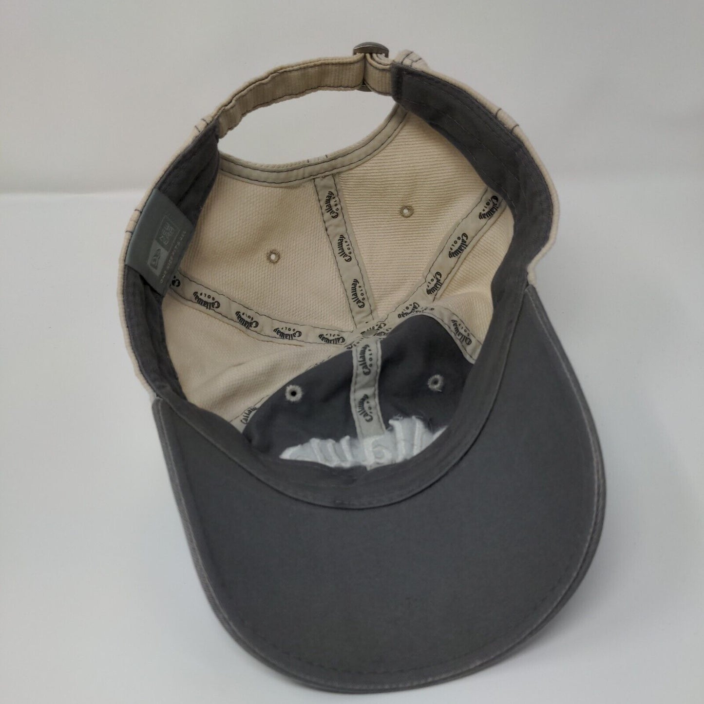 Callaway Golf Slideback Hat Gray OSFA Adjustable Embroidered 6 Panel New Era
