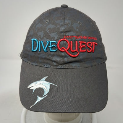 Disney Epcot Seas Adventures DiveQuest Shark Gray Baseball Cap One Size Hat