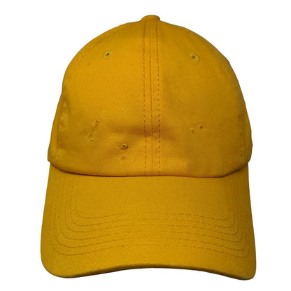 Unbranded Slideback Hat Yellow One Size Adjustable Solid 6 Panel