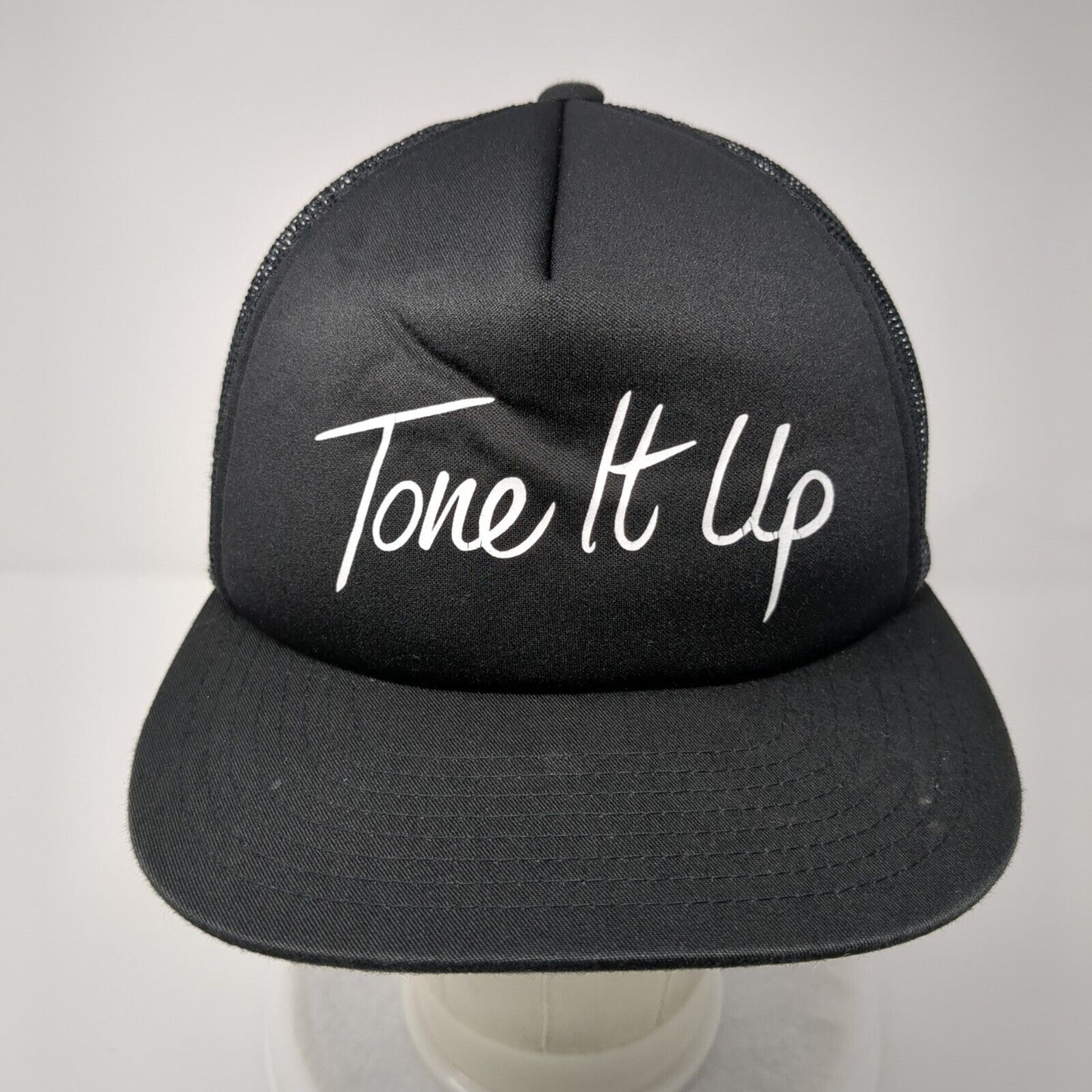 Tone It Up Snapback Mesh Back Trucker Hat Black One Size Yupoong