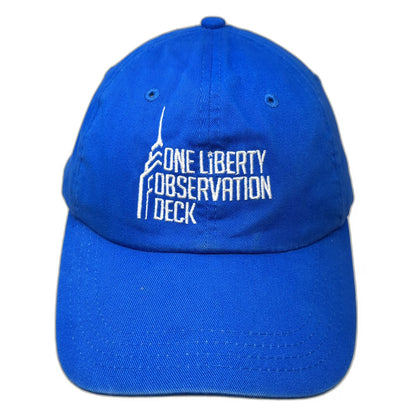 One Liberty Observation Deck Blue One Size Baseball Cap Hat Strapback Cotton
