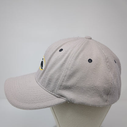 Quiksilver Fitted Hat Gray One Size Embroidered Logo Stretch 6 Panel