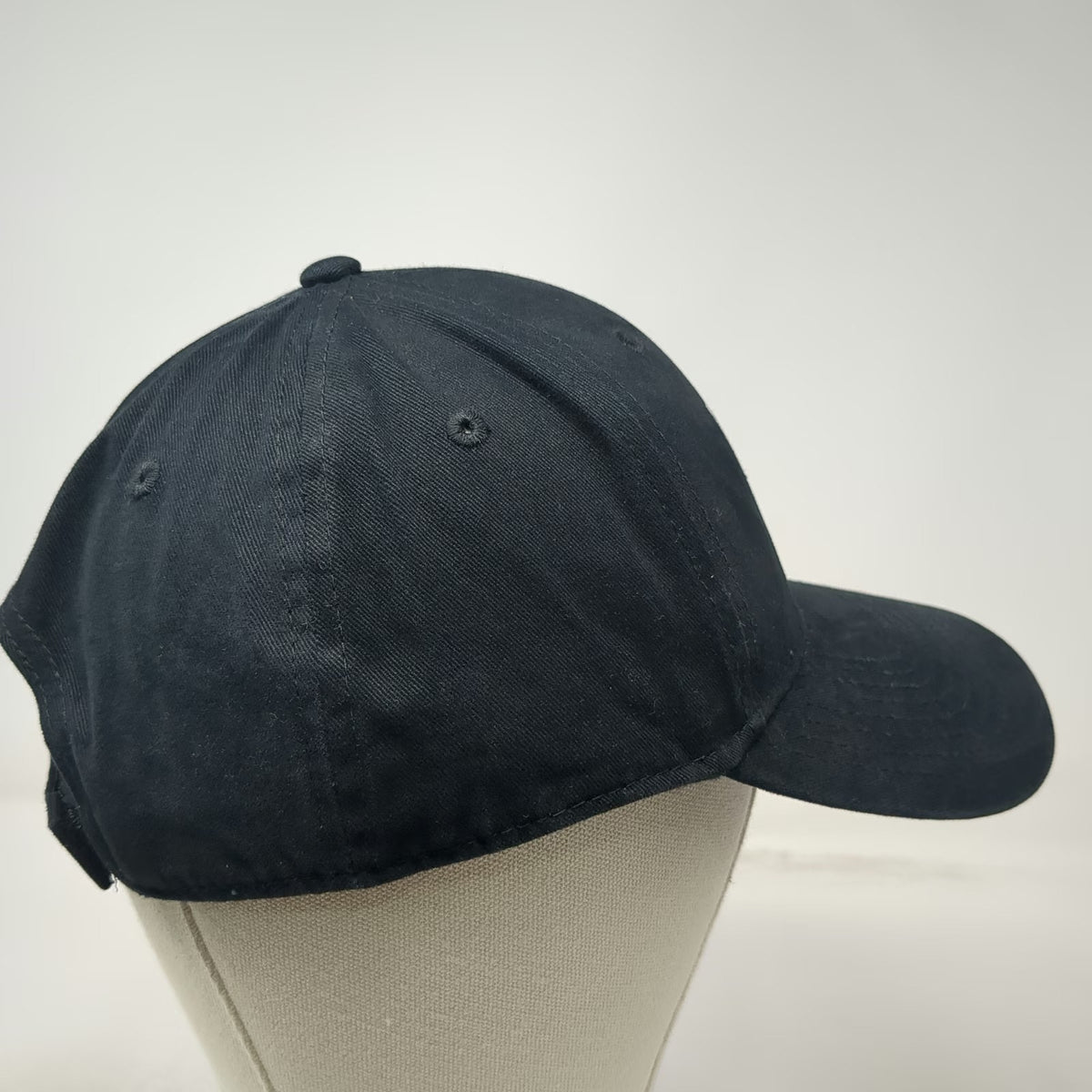 Las Vegas Raiders NFL Team Apparel Black Hat One Size Strapback Embroidered Cap