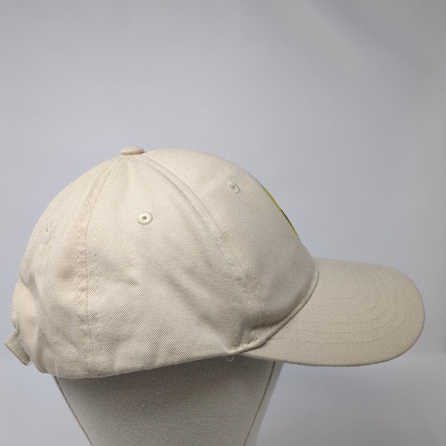 Avocado Strapback Hat Tan One Size Adjustable Embroidered 6 Panel Cotton