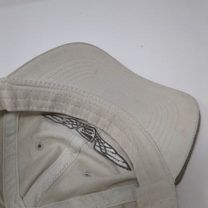 ADPA Fly Slideback Hat Tan One Size Adjustable Embroidered Vented Holes 6 Panel