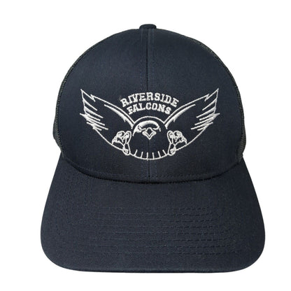 Riverside Falcons Snapback Trucker Hat Blue OS Adjustable Embroidered Mesh Back