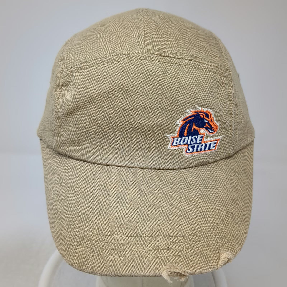 Boise State Broncos NCAA Nike 5 Panel Hat Beige One Size Herringbone Strapback