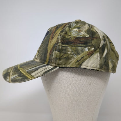 Cabelas Snapback Hat Green Camo One Size Mountain Patch Adjustable Fishing
