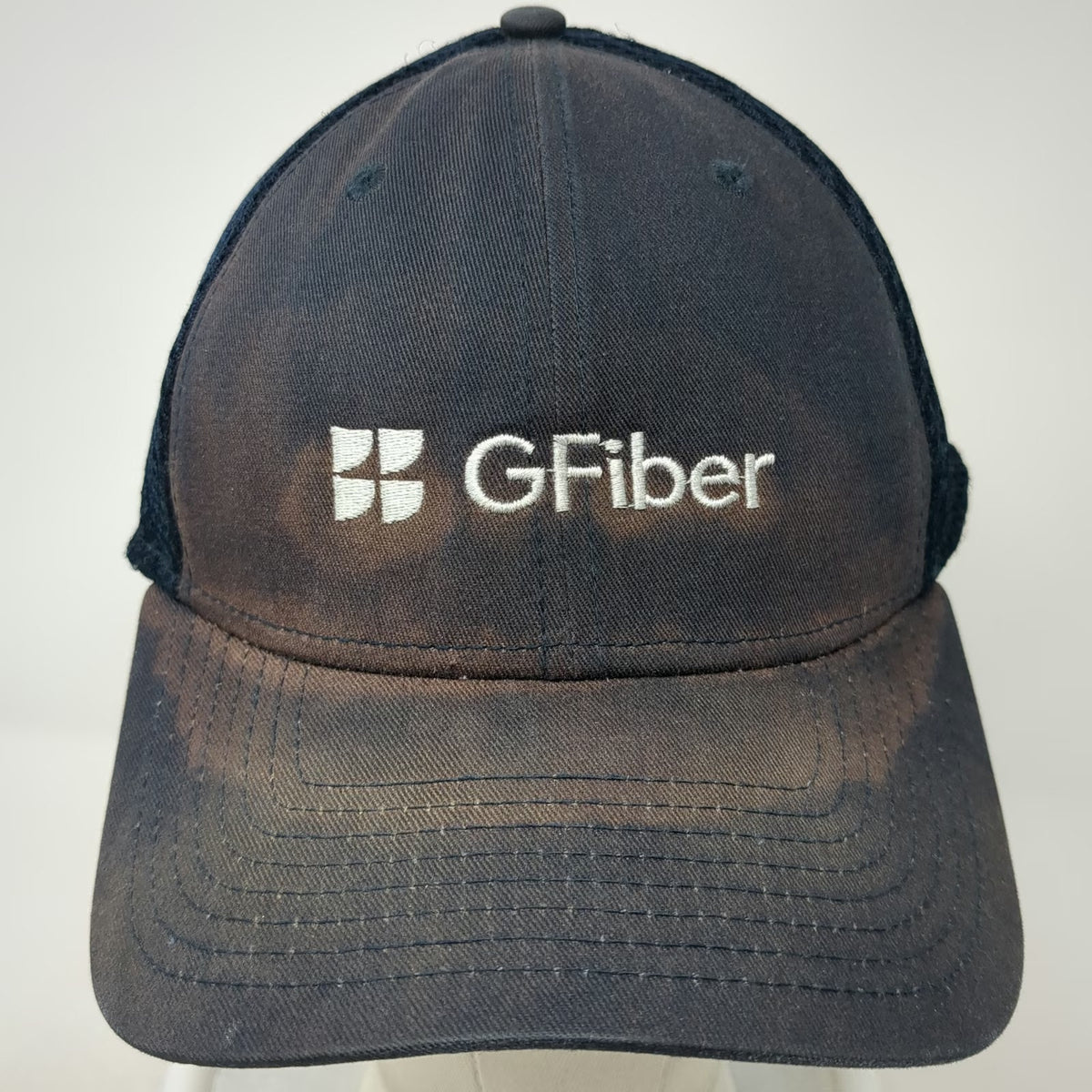 New Era Baseball Cap Blue L Google Fiber GFiber Mesh Stretch Fit Curved Bill Hat