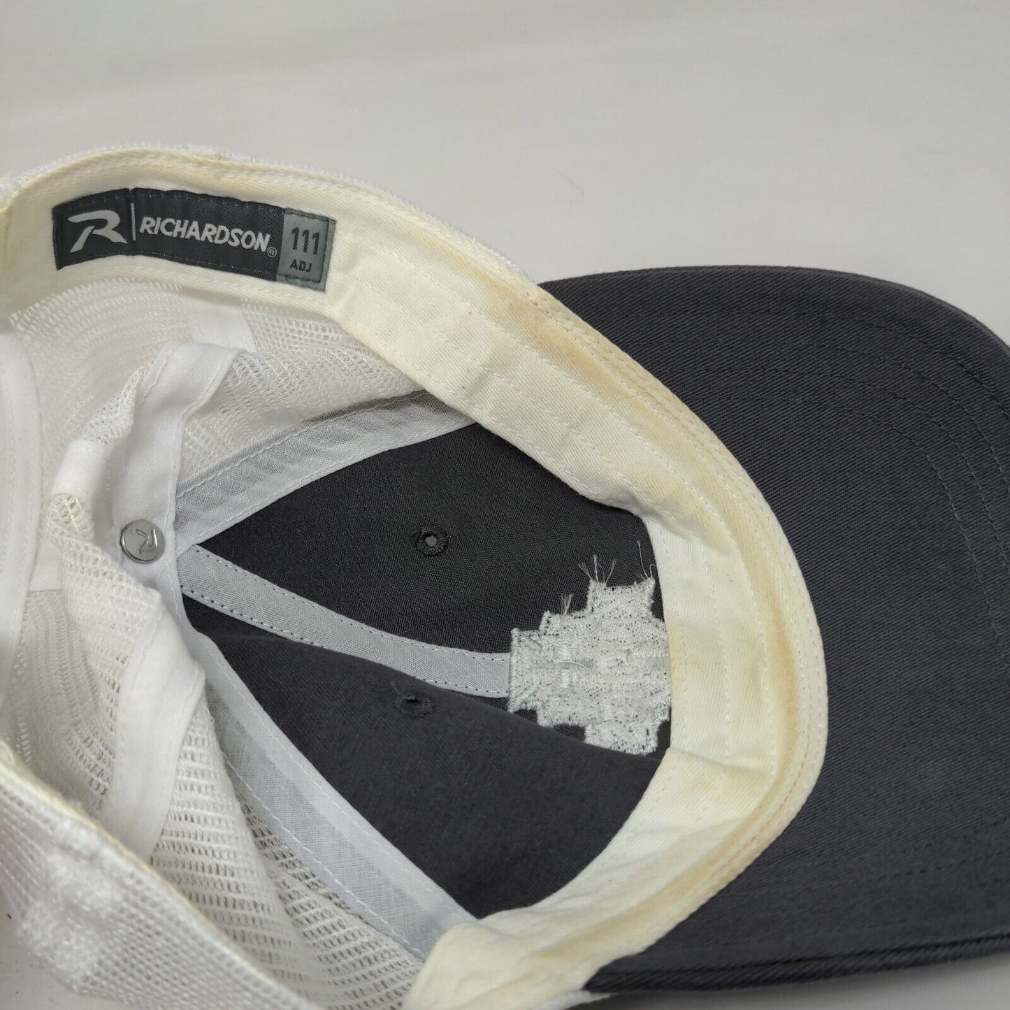 Unbranded Men's Snapback Mesh Back Hat Gray White Embroidered Christian Knights