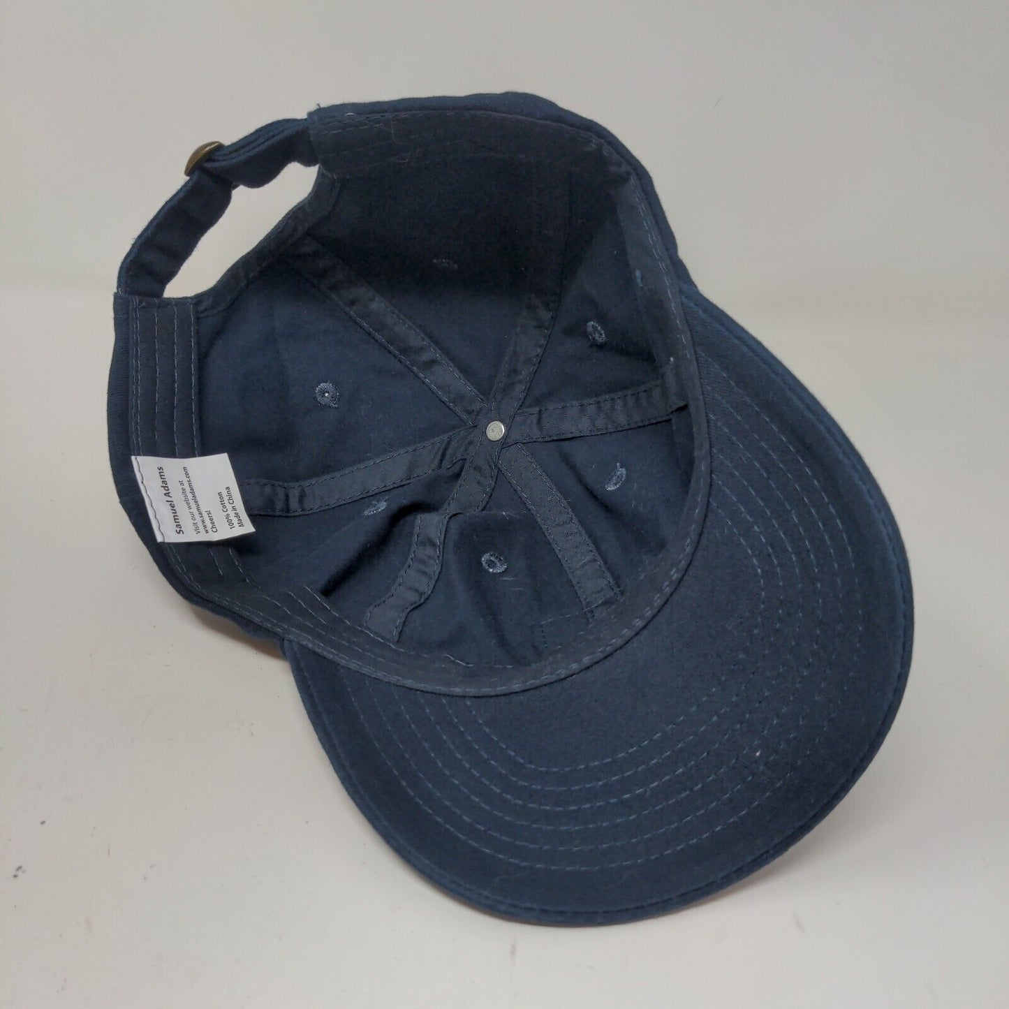 Samuel Adams Men's Slideback Hat Blue Logo Cotton Beer Adjustable Embroidered