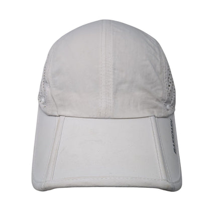 Bassdash Strapback Hat White One Size Adjustable Laser Cut Perforated