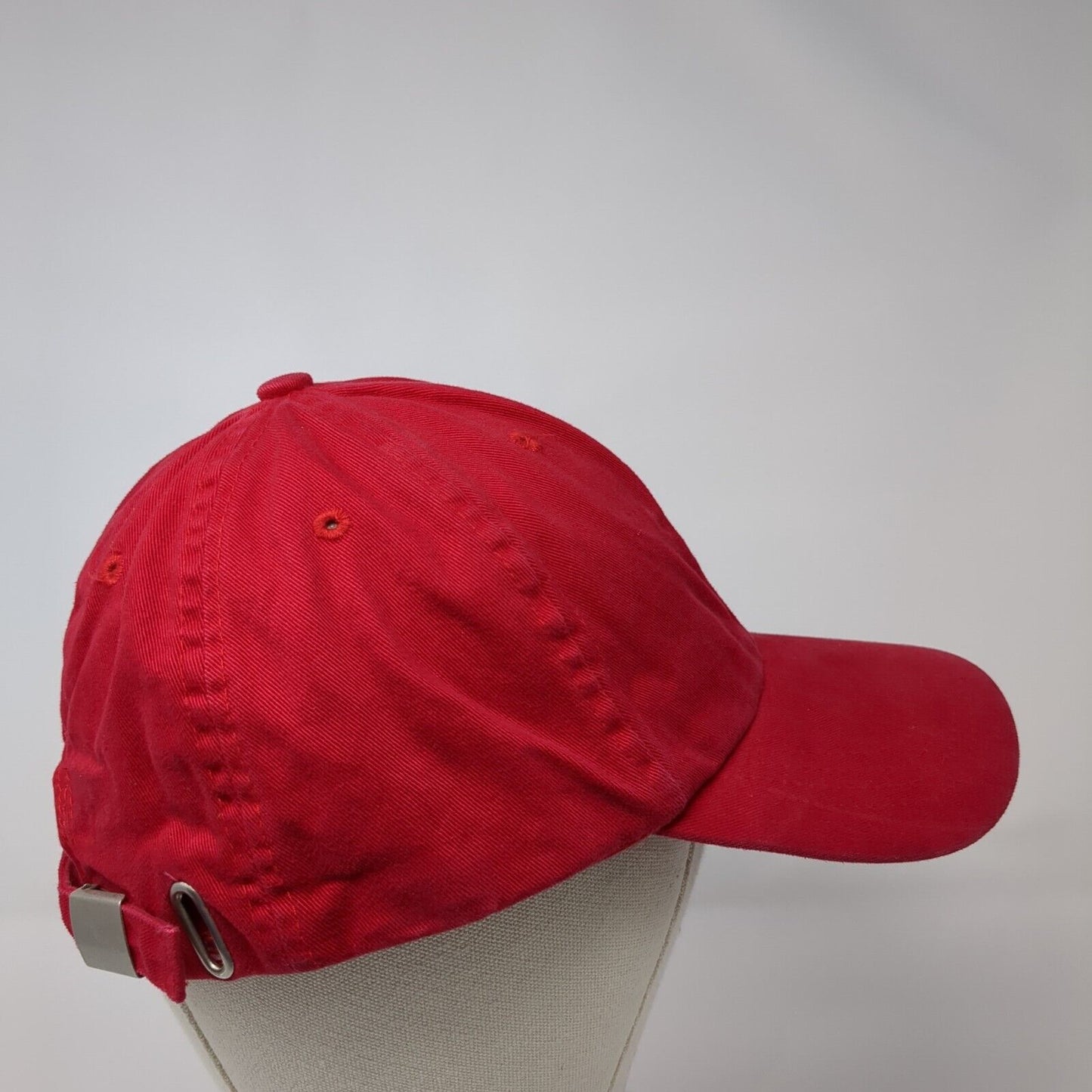 Unbranded Slideback Hat Red One Size Adjustable Blank Solid 6 Panel