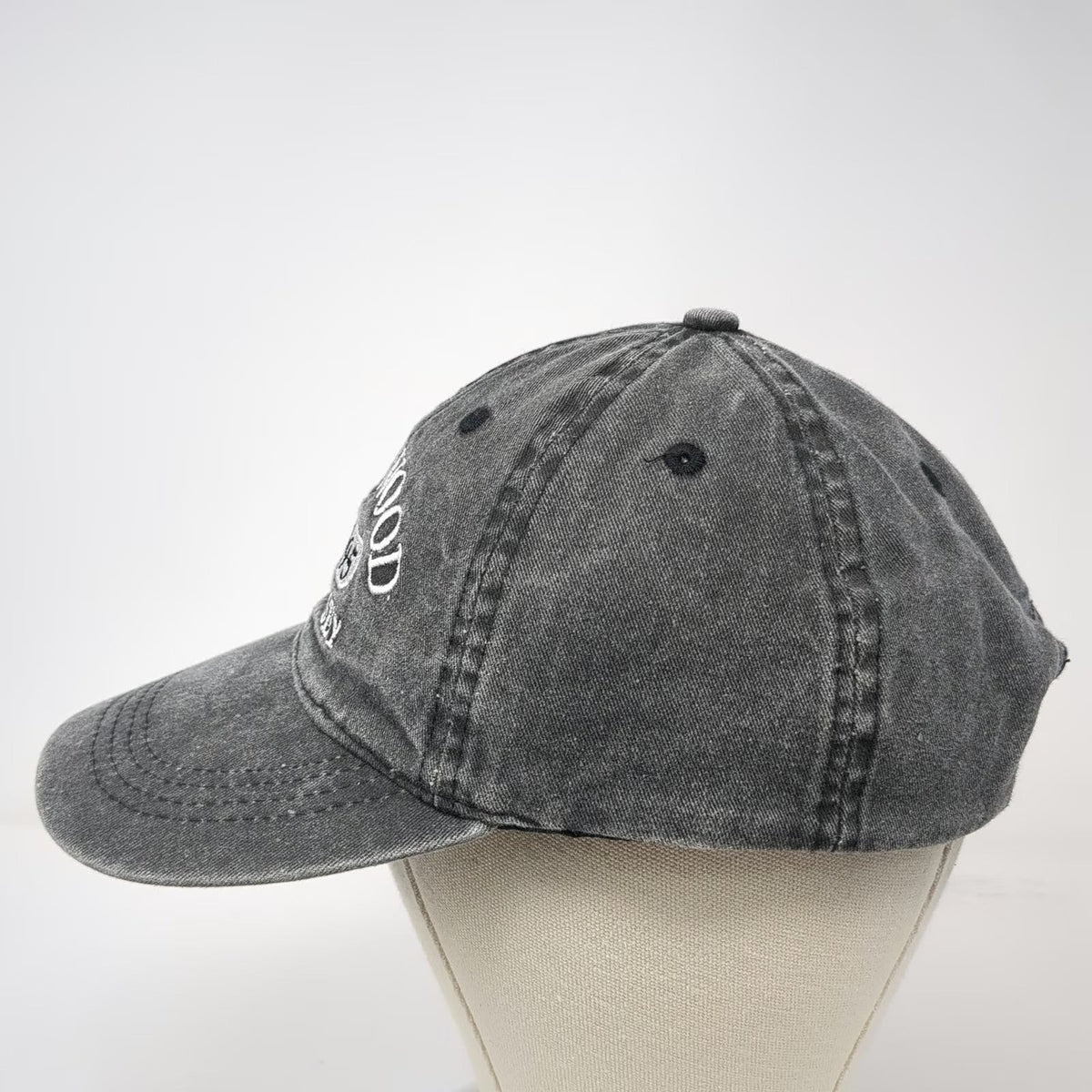 Lucky 7 Wildwood New Jersey Baseball Cap Gray One Size Strapback Embroidered Hat
