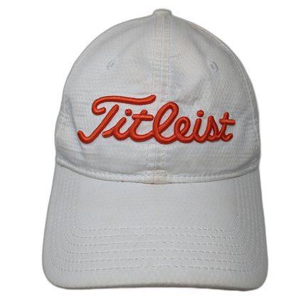 Titleist Baseball Cap White Orange One Size Adjustable Performance Golf Hat