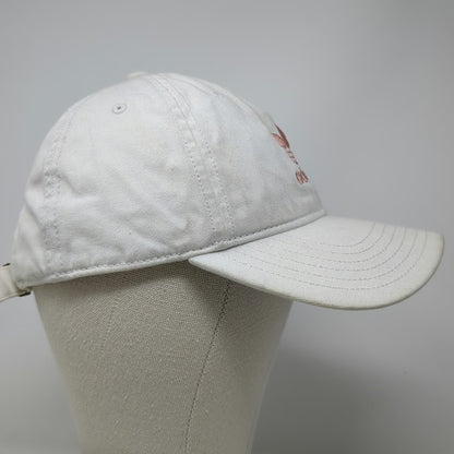 Adidas Baseball Cap White One Size Trefoil Logo Pink Gold Slideback Cotton Hat