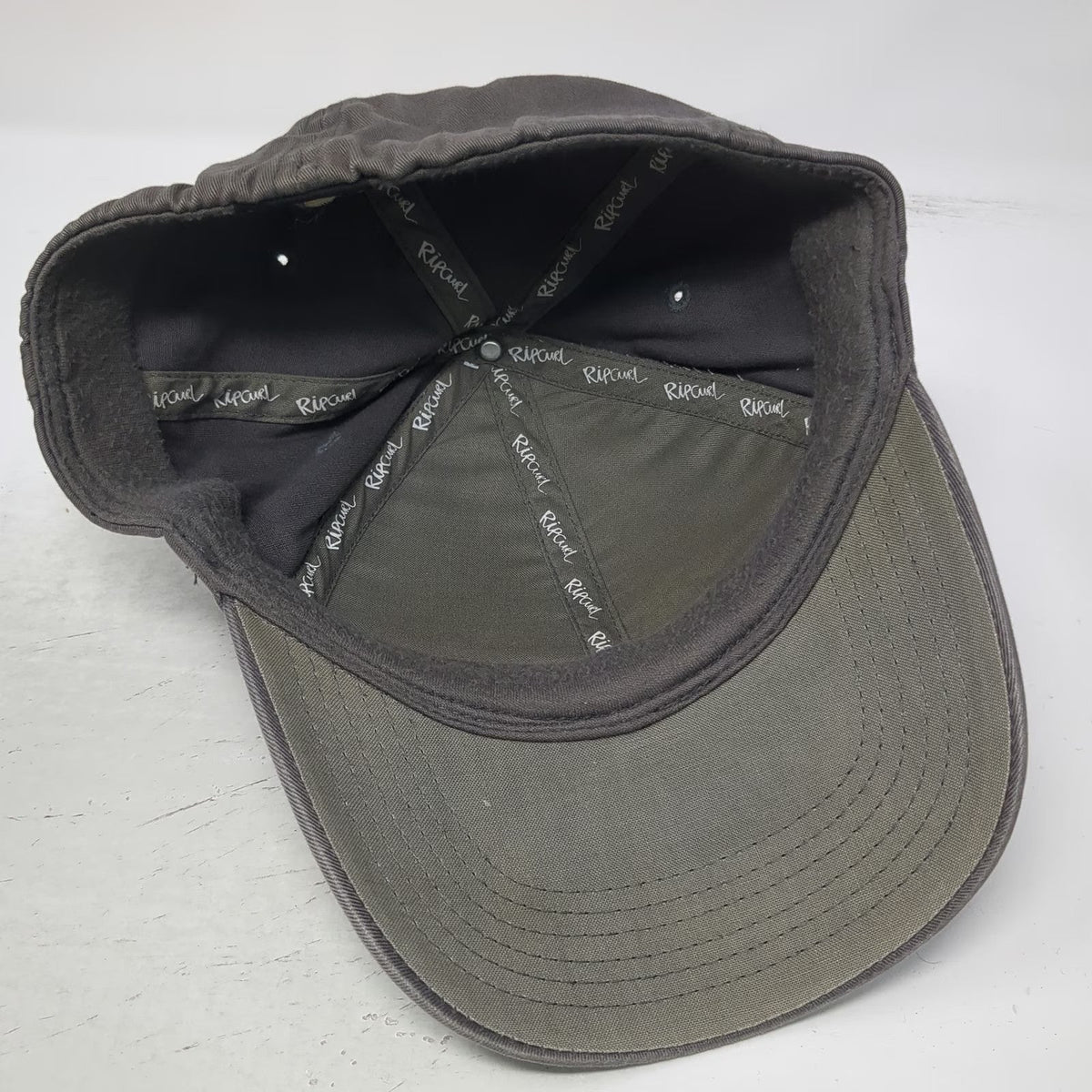Rip Curl Baseball Cap Gray One Size Fitted Embroidered Logo Australia Surf Hat