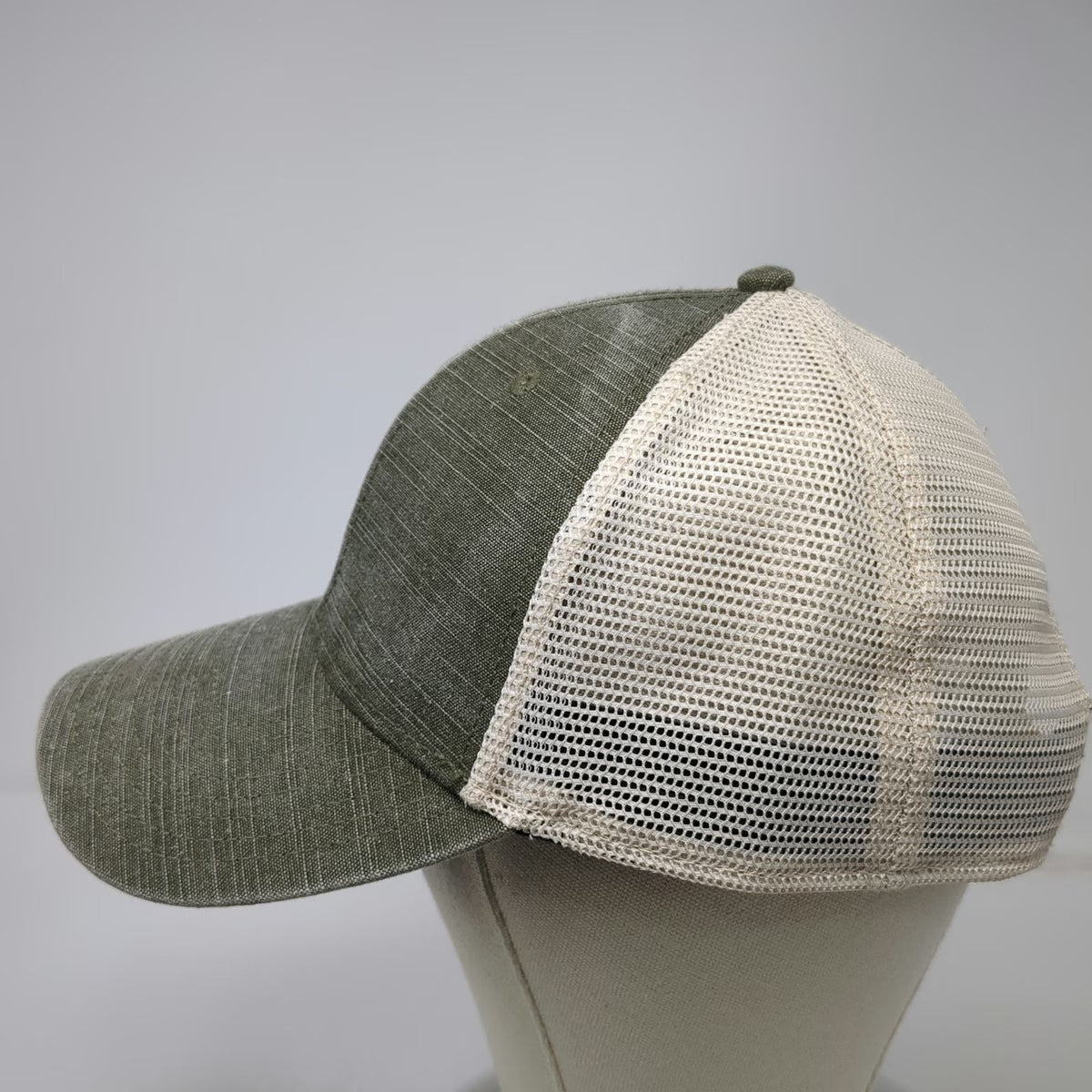 American Needle Trucker Hat Green One Size Mesh Back Snapback Blank Cotton Hat