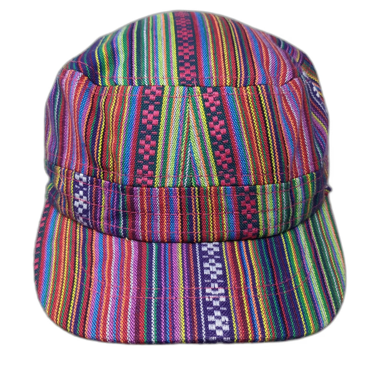 Nexgen Army Cap Purple Red One Size Strapback Hat Woven Cotton Striped Pattern