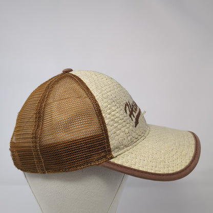 Hawaii Straw Weave Trucker Hat Brown OS Adjustable Mesh Back Dorfman Pacific Co.