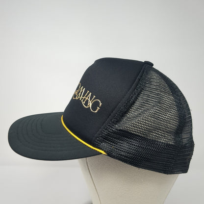 Wyoming Trucker Hat Black One Size Adjustable Mesh Back Rope Polyester
