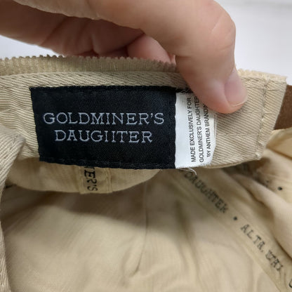 Goldminer's Daughter 5 Panel Beige One Size Hat Corduroy Rope Skiing Mountain