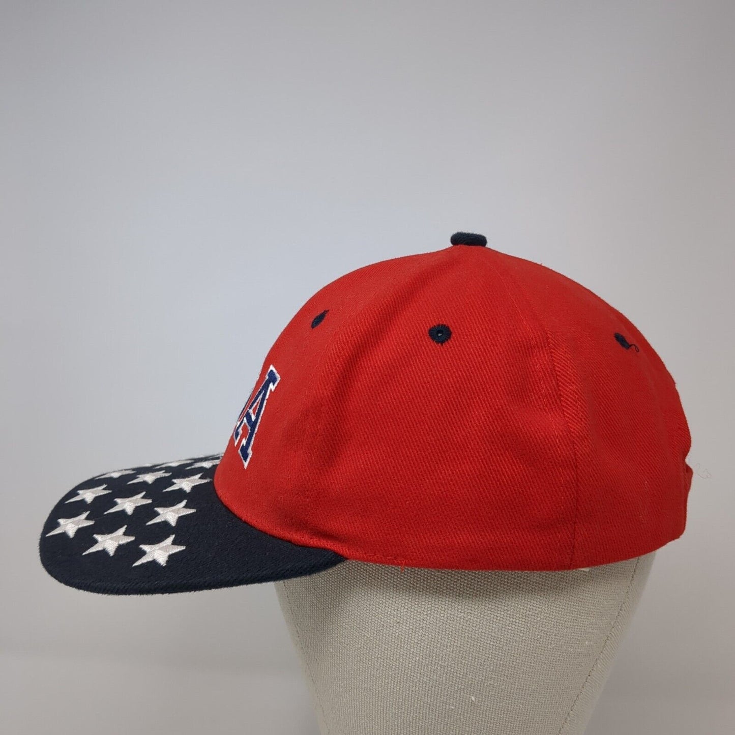 USA Strapback Hat Multicolor Size 58cm Adjustable Embroidered Stars Patriotic