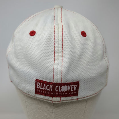 Black Clover Baseball Cap White M A-Flex Four Leaf Clover Live Lucky Hat
