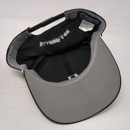Imperial Snapback Black One Size Hat Rope Arch Logo Performance Golf Embroidered
