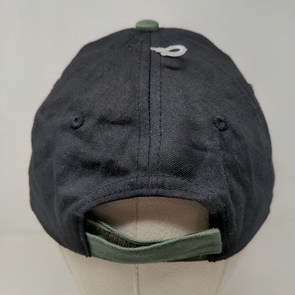 Dockside Exclusive Men's Strapback Hat Black Green Alaska Wilderness Gear Logo