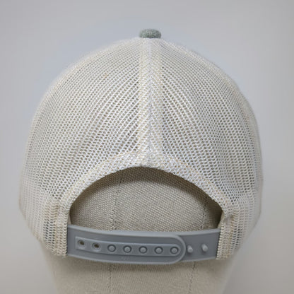 Columbia Trucker Hat Gray White One Size Mesh Snapback Logo Patch Fishing Sun