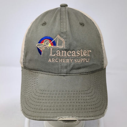Outdoor Cap Baseball Cap Green Beige One Size Lancaster Archery Supply Logo hat