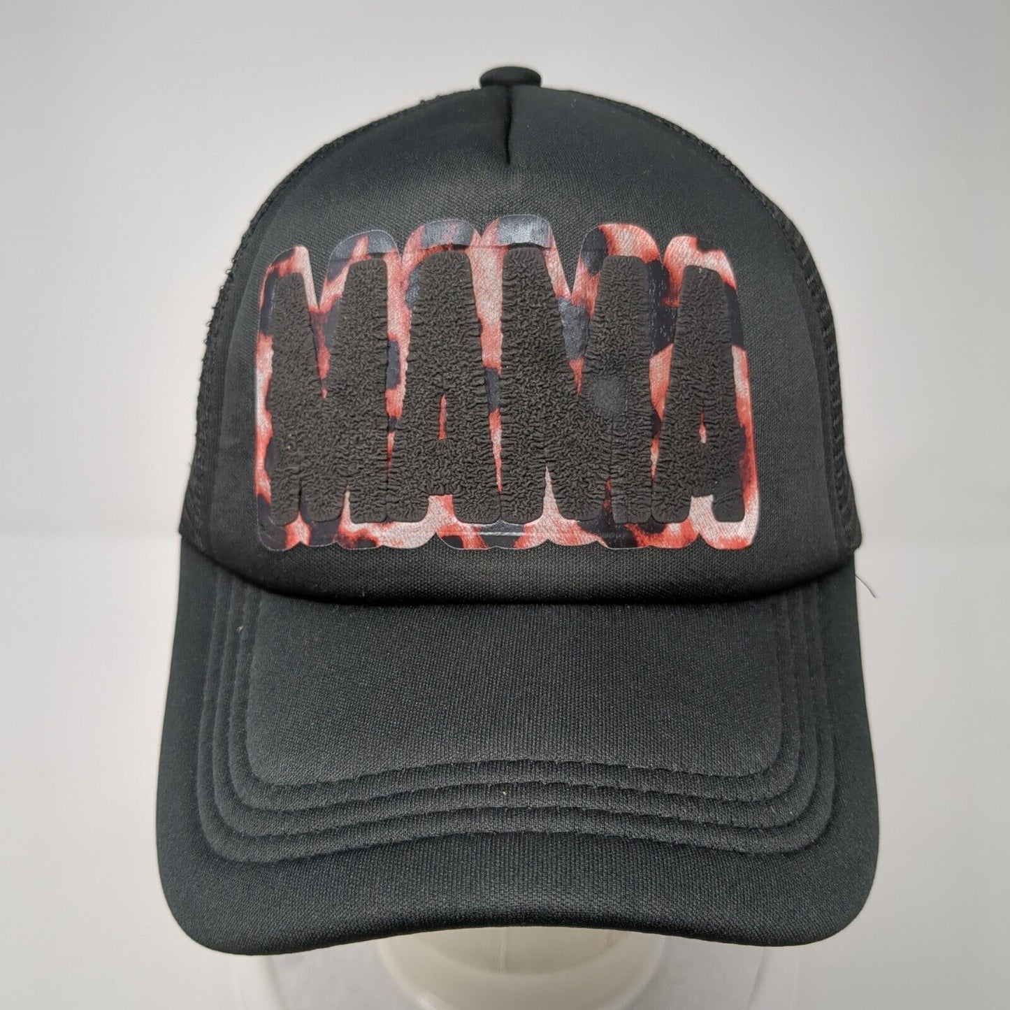 Mama Snapback Mesh Back Trucker Hat Black One Size Solid Adjustable