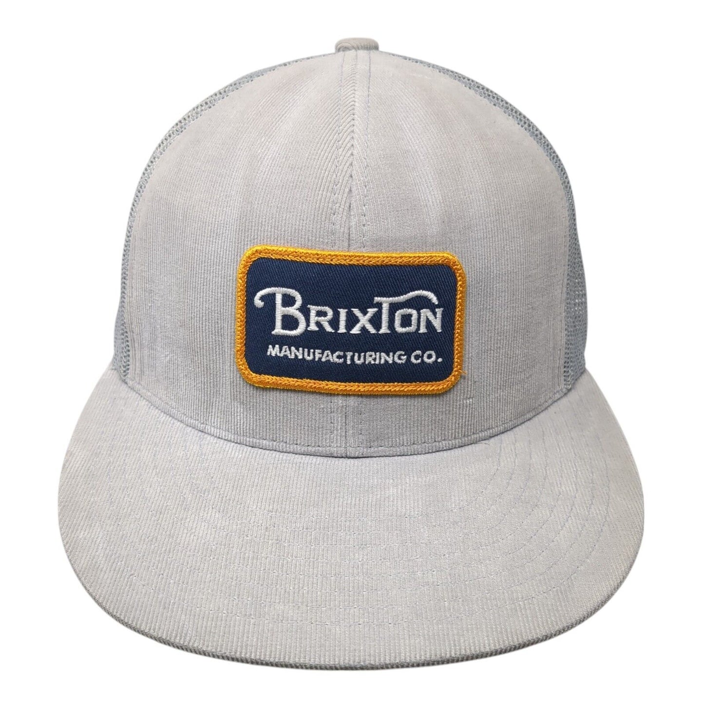 Brixton Manufacturing Co. Snapback Trucker Hat Gray OS Adjustable Mesh Back
