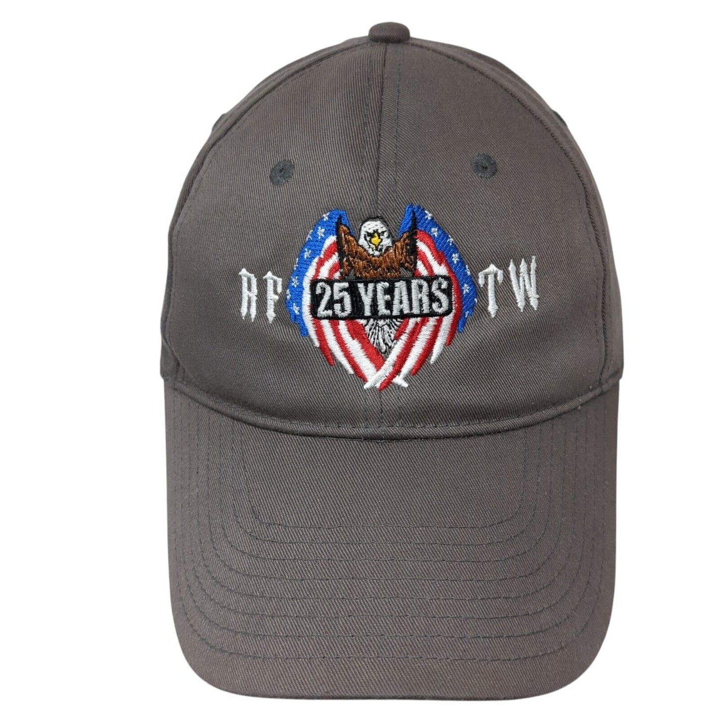USA Flag Eagle 25 Years Snapback Hat Brown One Size Embroidered Otto