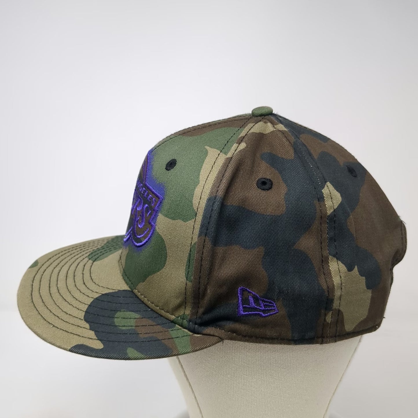 Los Angeles Lakers NBA New Era Snapback Hat Green Camo Purple One Size 9FIFTY