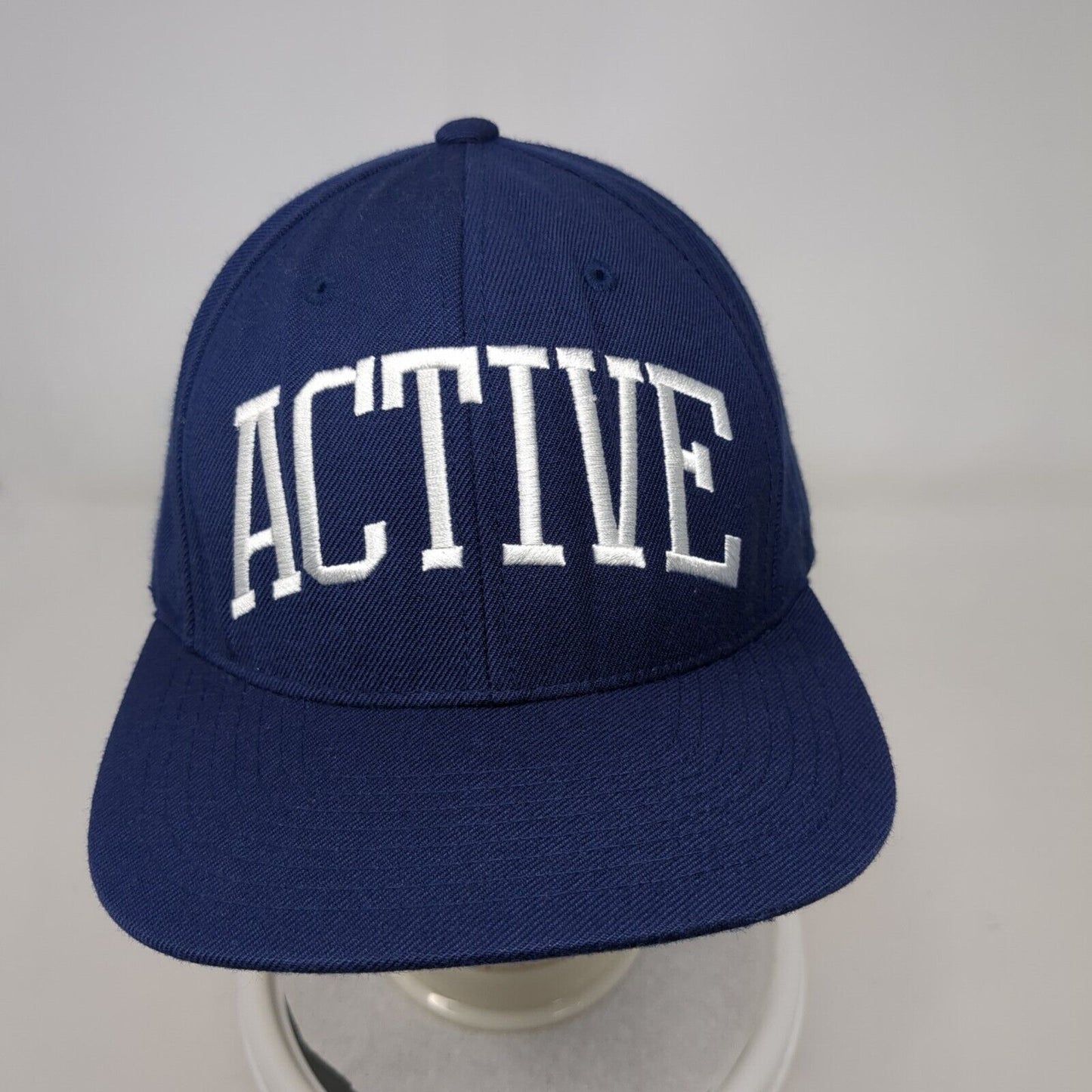 Active Snapback Hat Blue One Size Adjustable Embroidered 6 Panel