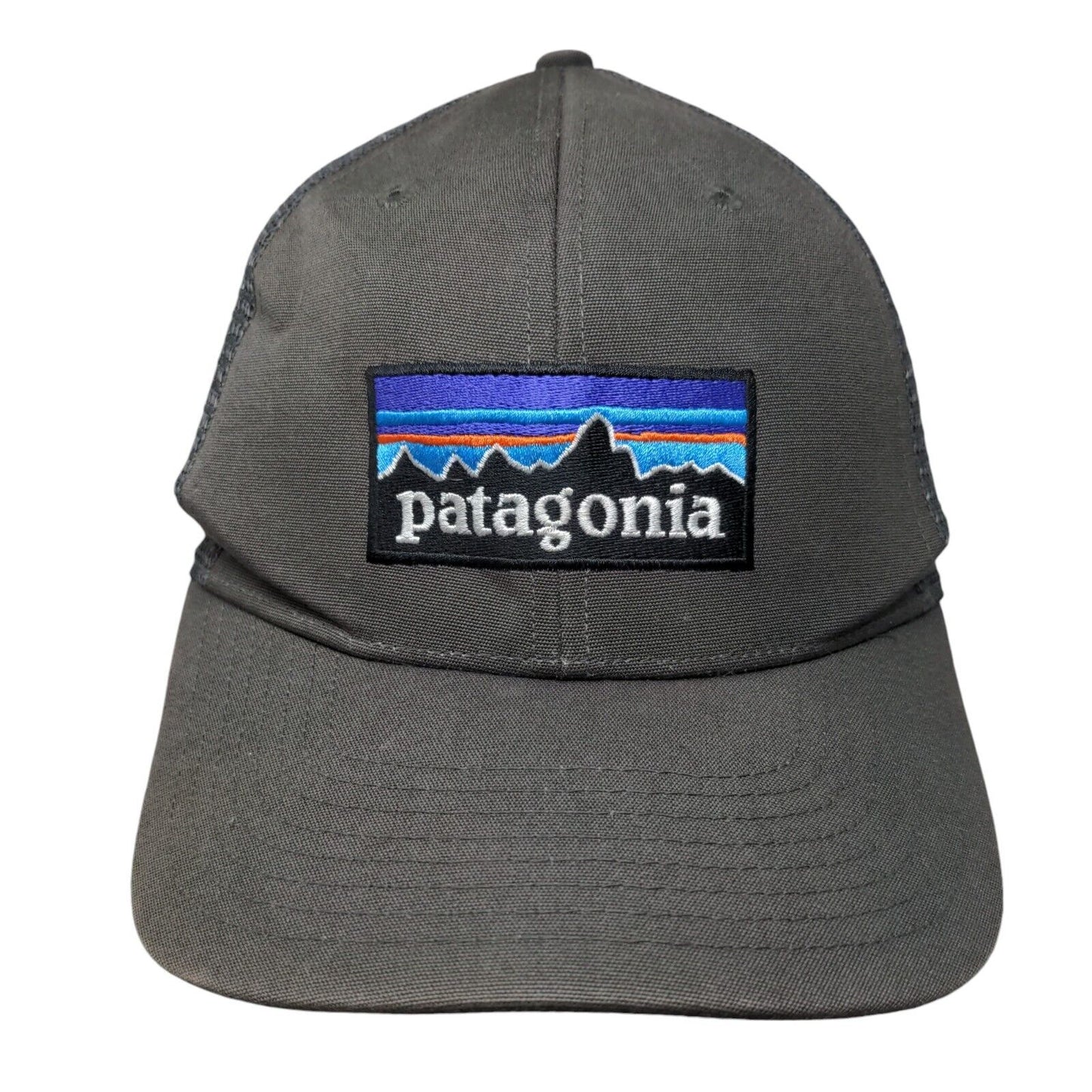 Patagonia Snapback Mesh Back Trucker Hat Gray One Size Embroidered