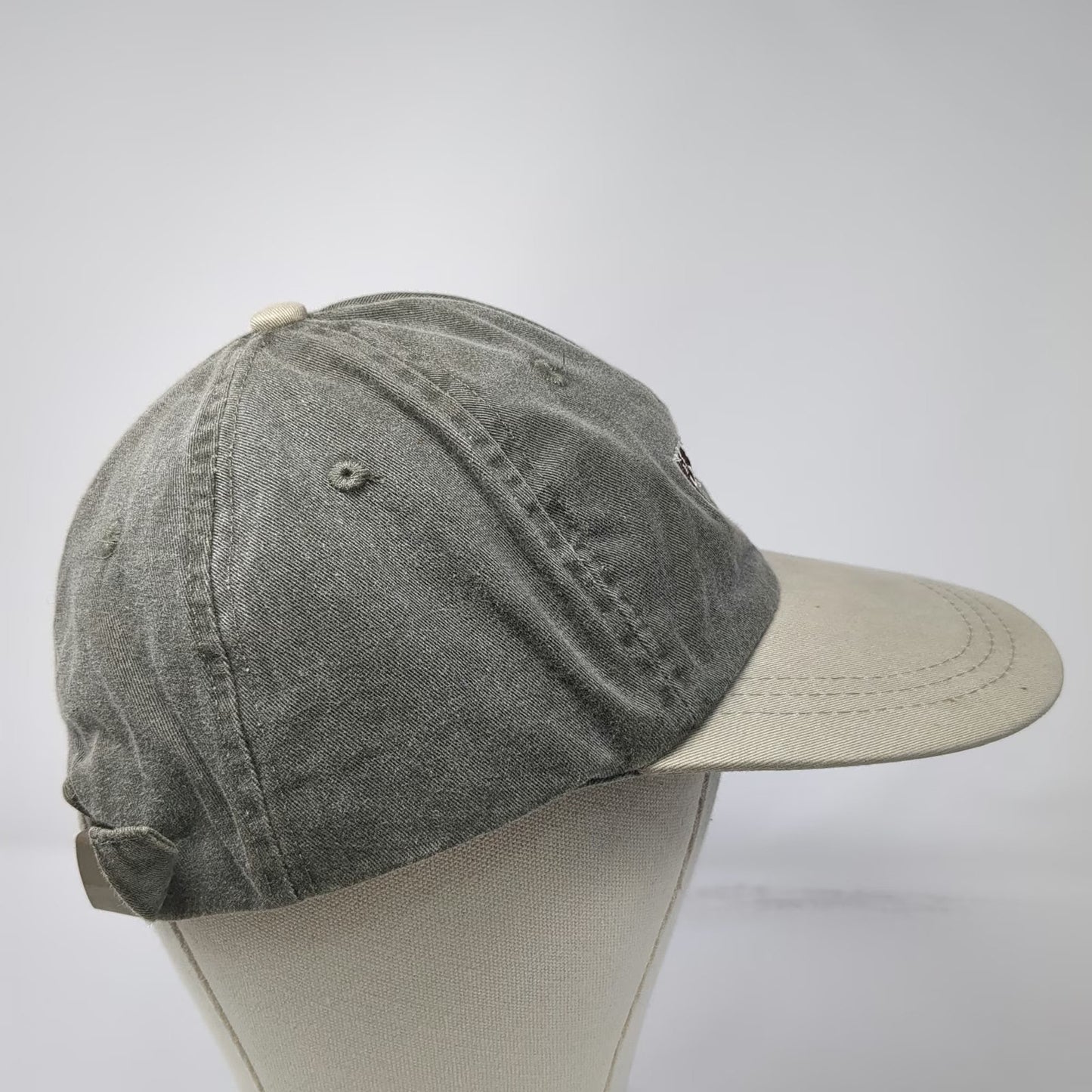 JanSport Baseball Cap Green Beige One Size Slideback Cotton Two Tone Logo Hat