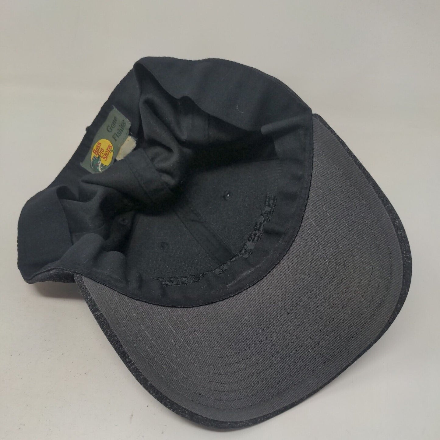 Bass Pro Shops Fitted Hat Black One Size Gone Fishing Outdoor