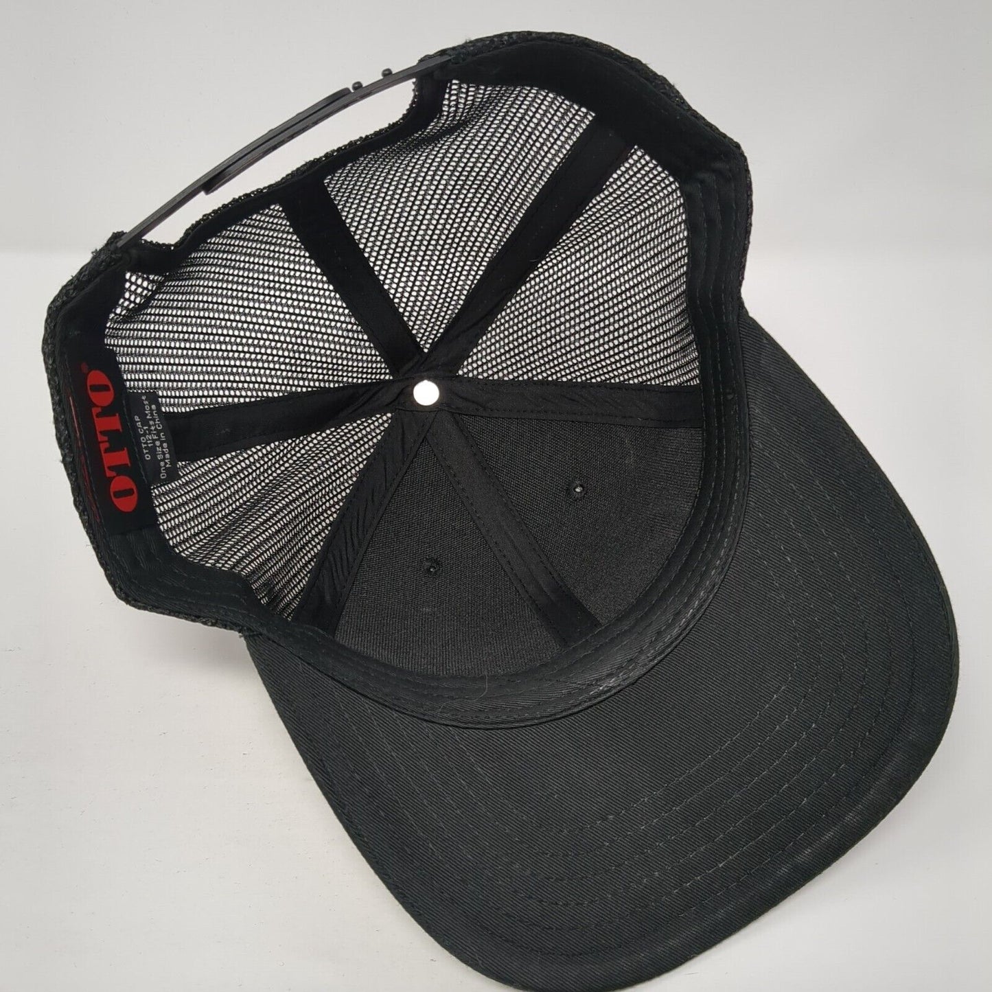 Action Motor Sports Snapback Trucker Hat Black OS Adjustable Mesh Back Otto