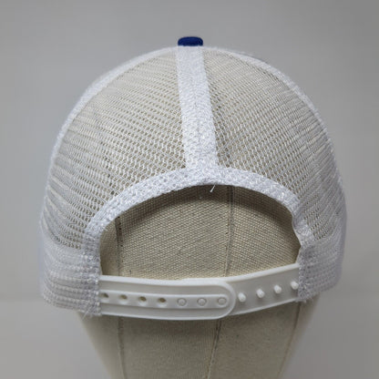 ISS Snapback Trucker Hat Blue OS Adjustable Embroidered Mesh Back Hit Wear