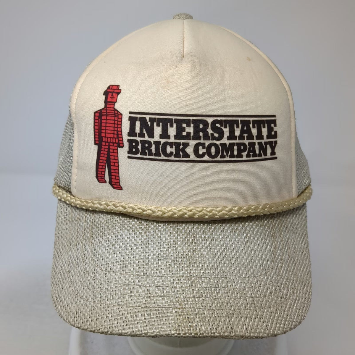 Sportcap 5 Panel Beige Hat One Size Interstate Brick Company Trucker Snapback