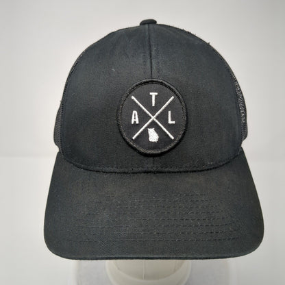 ATL Patch Snapback Mesh Back Trucker Hat Black One Size Haka Pacific