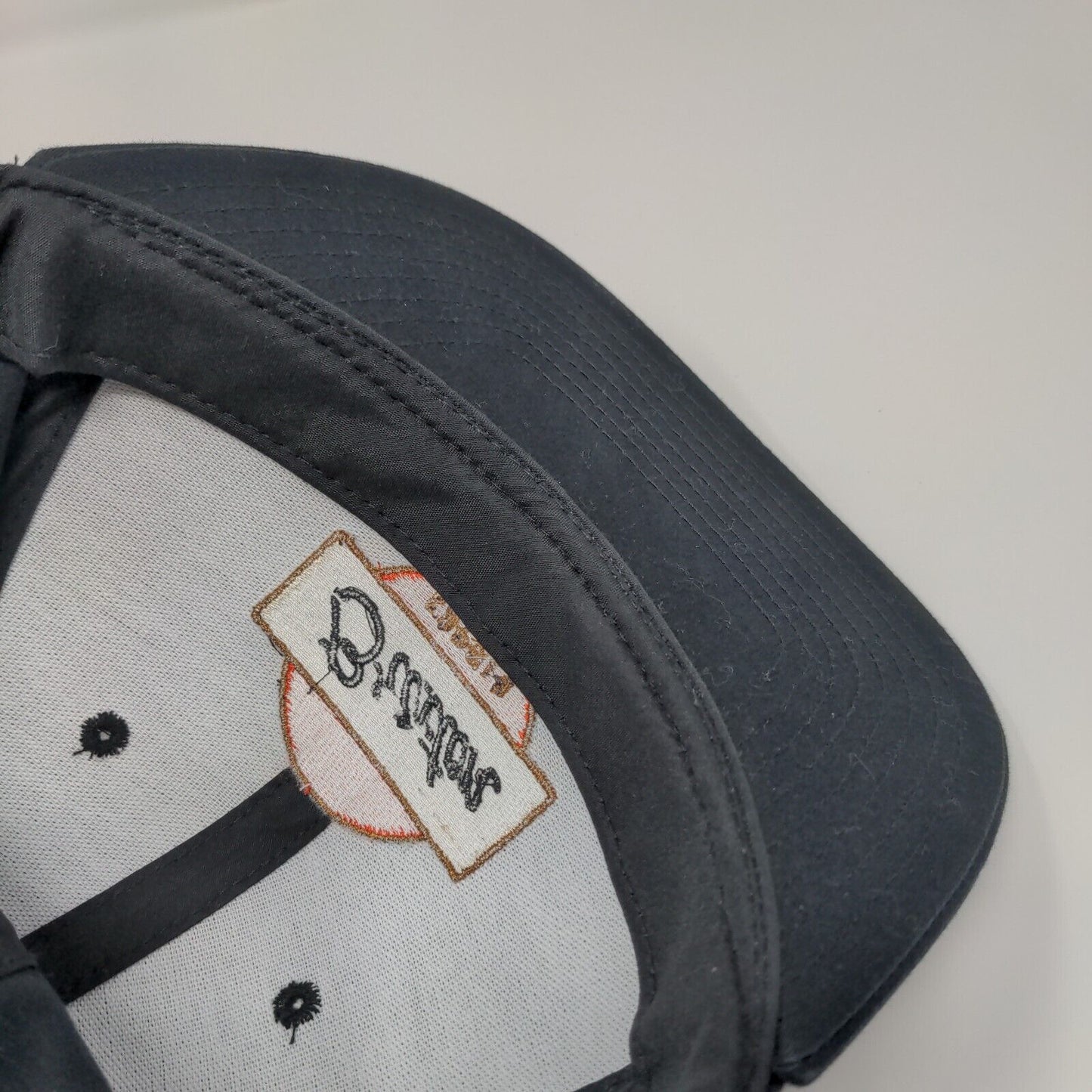 Brixton Supply Snapback Hat Black OSFA Adjustable Embroidered 6 Panel Cotton