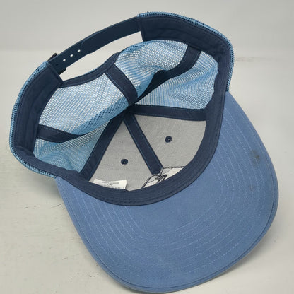 Patagonia Trucker Hat Blue One Size Live Simply Mountain Mesh Snapback Graphic