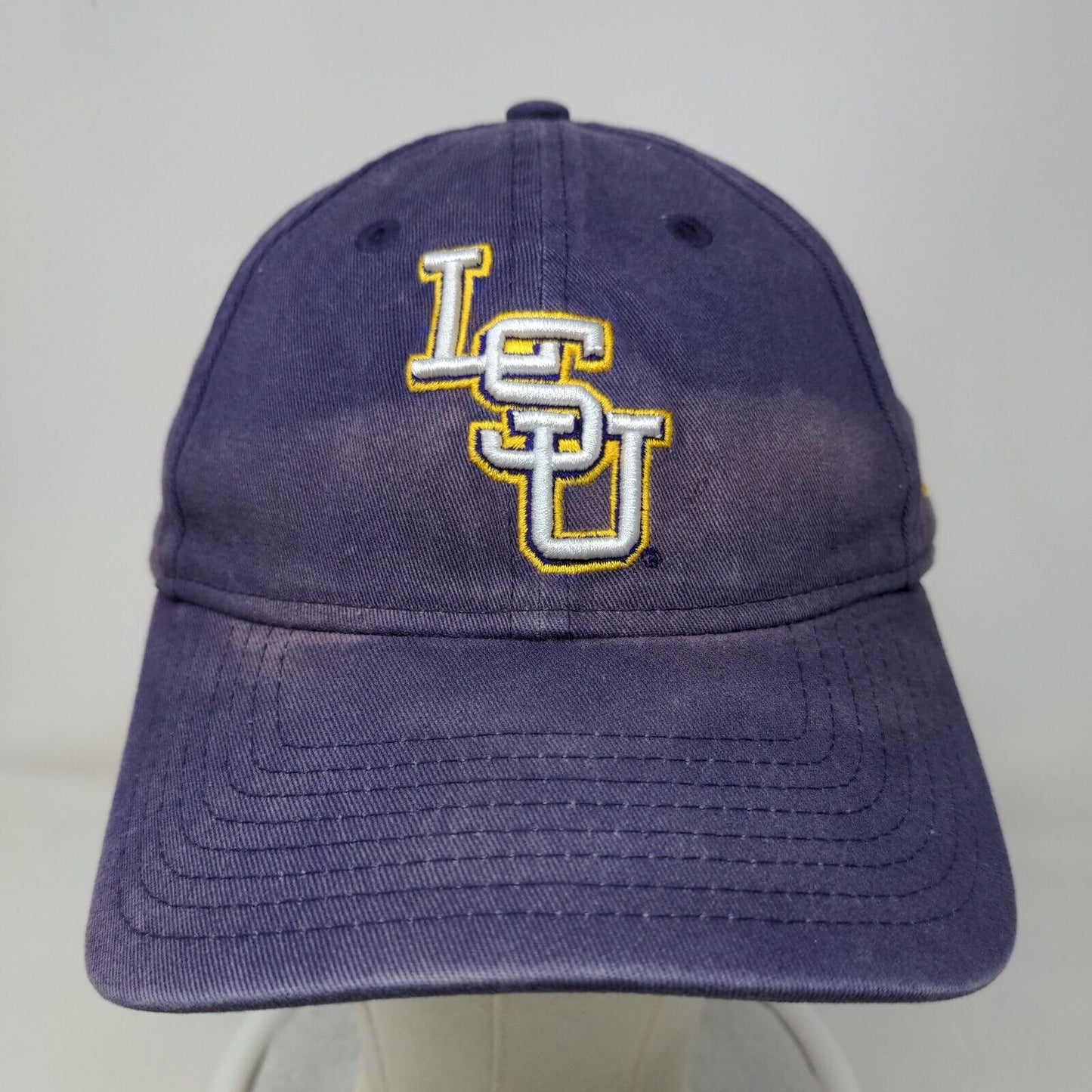 New Era Men's Slideback Hat Purple OSFM 9Twenty LSU Tigers Logo 100% Cotton