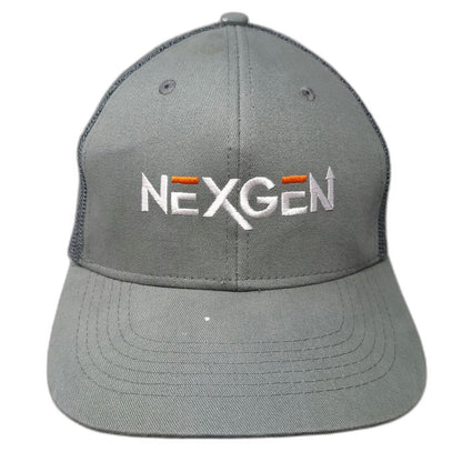 Hit Trucker Hat Gray One Size NexGen Embroidered Logo Mesh Back Snapback Cap