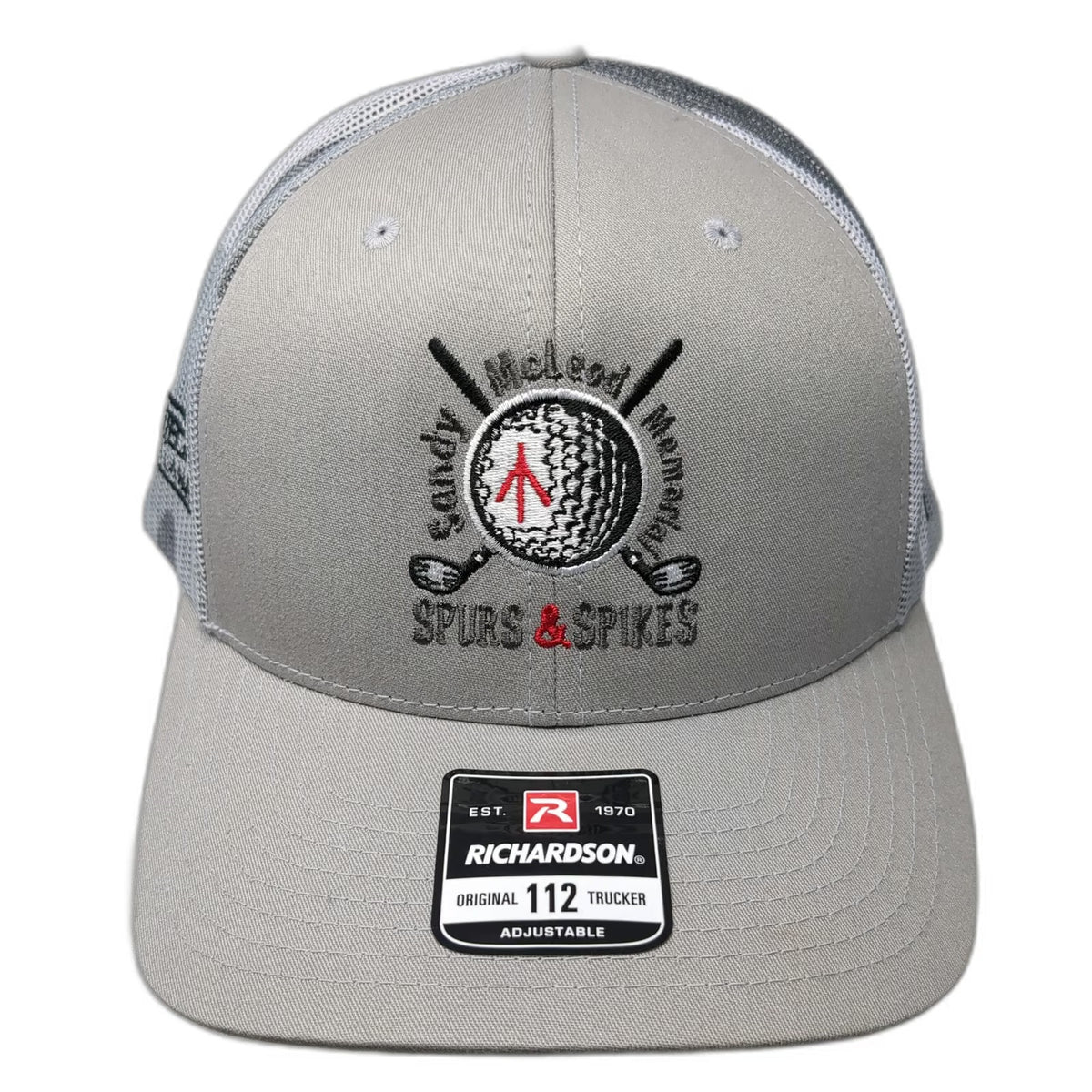 Richardson Trucker Hat Gray One Size Sandy McLeod Memorial Spurs Spikes Golf