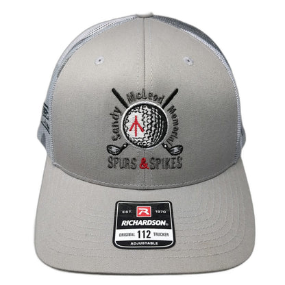 Richardson Trucker Hat Gray One Size Sandy McLeod Memorial Spurs Spikes Golf